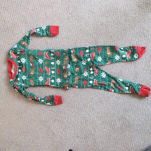 Carter's Green and Red Holiday Pajama Set